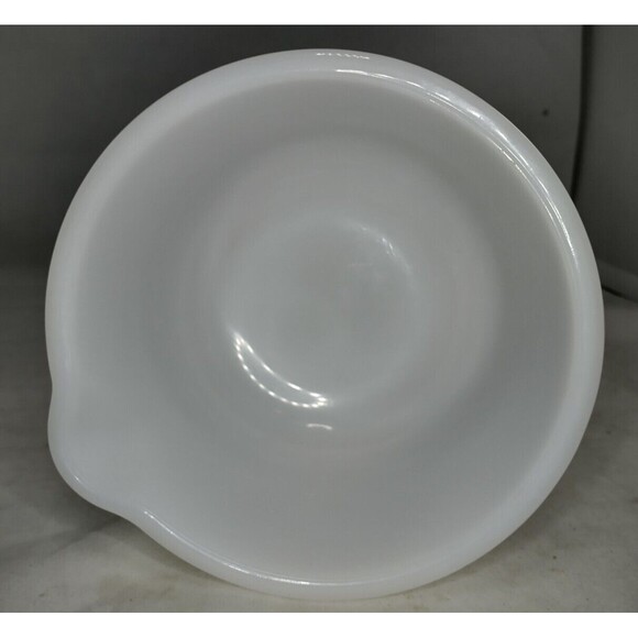 VTG GLASSBAKE MADE for SUNBEAM 6.5" WHITE GLASS MIXING BOWL # 13 - Picture 10 of 16
